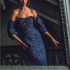 Sachin + Babi - The Hug Wrap - Midnight Jacquard Cloque - Midnight Blue